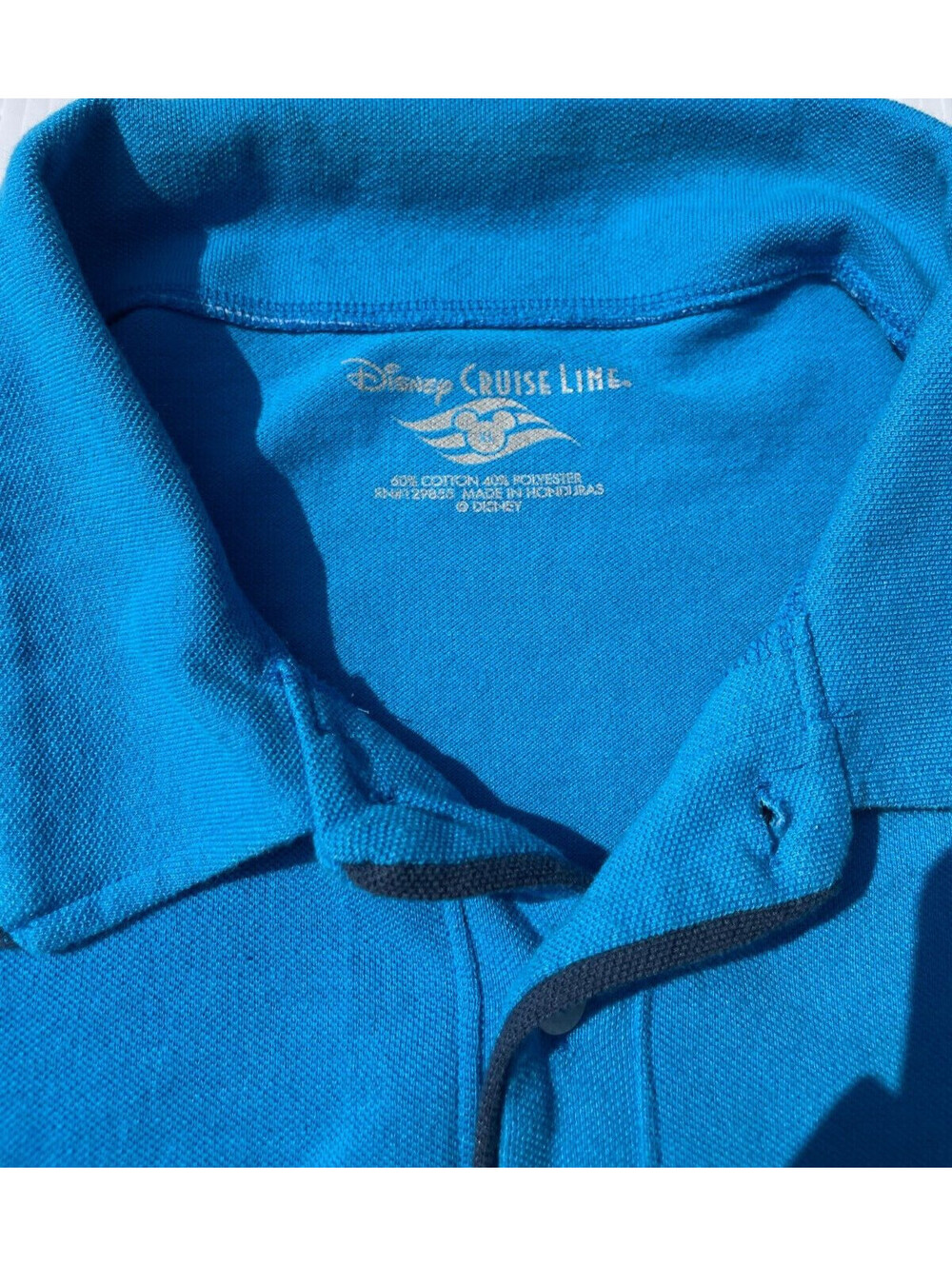 Disney Cruise Line Polo T Shirt Mens XL Collared Short Sleeve Blue Embroidered - Picture 5 of 7